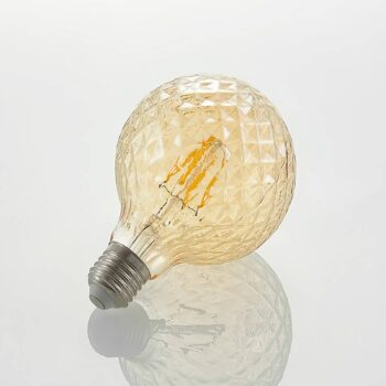 Lucande LED E27 G95 4W 2 700 K stmieva jantárová