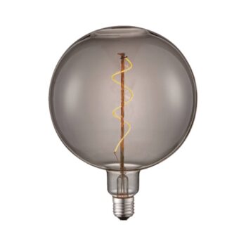Lucande LED guľa E27 Ø 18cm 4W 1800K dymová