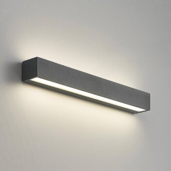 Lucande LED nástenné svetlo Lengo, 50 cm, antracit, hore/dole, CCT