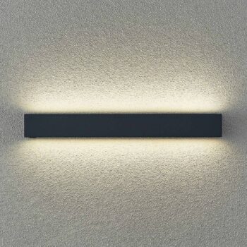 Lucande LED nástenné svetlo Lengo, 50 cm, antracit, hore/dole, CCT