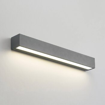 Lucande LED nástenné svetlo Lengo, 50 cm, antracitová, dole, CCT