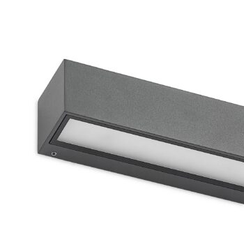 Lucande LED nástenné svetlo Lengo, 50 cm, antracitová, dole, CCT