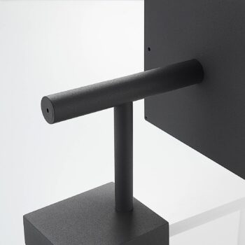 Lucande LED nástenné svietidlo Cube, antracit, sklo, 37 cm, IP54