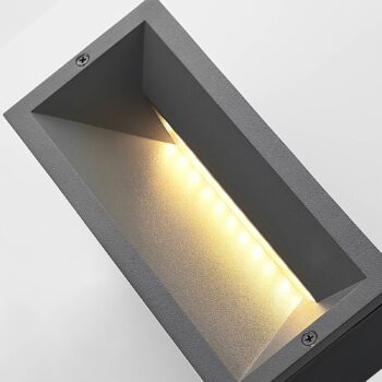 Lucande LED nástenné svietidlo Jaano, antracit, hliník, IP65