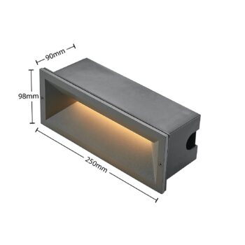 Lucande LED nástenné svietidlo Jaano, antracit, hliník, IP65