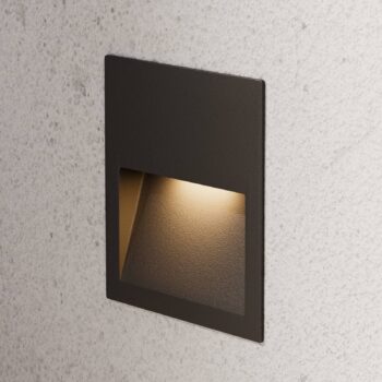 Lucande LED nástenné svietidlo Loya, 11,5x11,5 cm, sivé, IP54