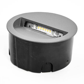 Lucande LED nástenné svietidlo Loya, Ø 11,5 cm, sivé, IP54
