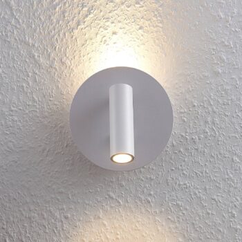 Lucande LED nástenné svietidlo Magya, biele 2 svetlá. okrúhle