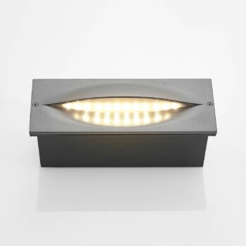 Lucande LED nástenné svietidlo Zandro, 25 cm, antracit, IP65