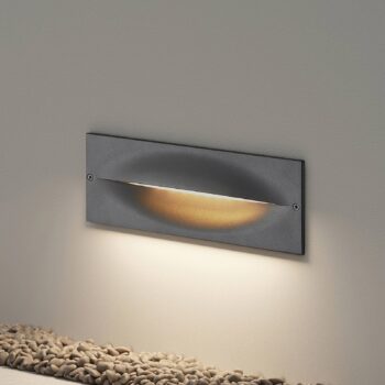 Lucande LED nástenné svietidlo Zandro, 25 cm, antracit, IP65