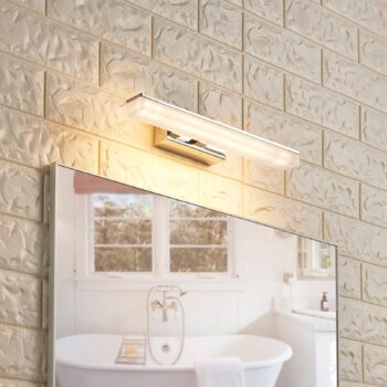 Lucande LED nástenné svietidlo do kúpeľne Julie, 32 cm, chróm, kov, IP44
