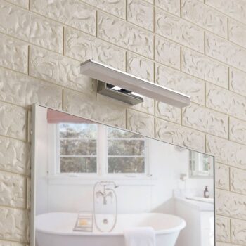 Lucande LED nástenné svietidlo do kúpeľne Julie, 32 cm, chróm, kov, IP44