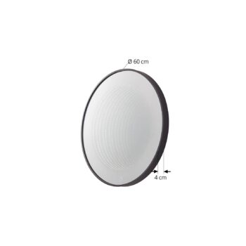 Lucande LED nekonečné zrkadlo Emire, čierne, hliník, CCT, IP44