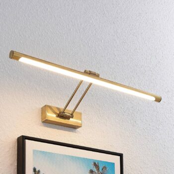 Lucande LED obrazové svetlo Dimitrij, mosadz, kov, 54cm