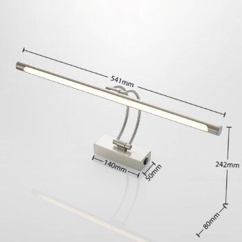 Lucande LED obrazové svetlo Dimitrij, nikel, kov, 54cm