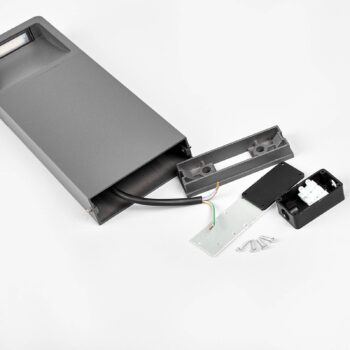Lucande LED podstavcové svetlo Leya, 4 jednotky, 35 cm, antracit, IP54