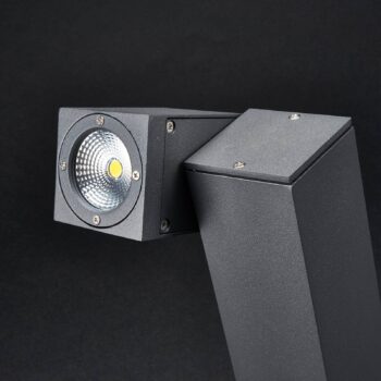 Lucande LED podstavné svetlo Lorik, 30 cm, antracit, hliník