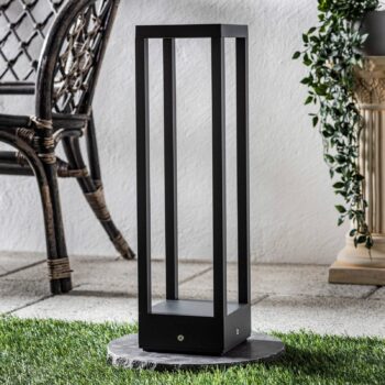 Lucande LED podstavné svietidlo Carlota, 50 cm, antracit, hliník