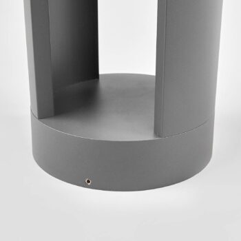 Lucande LED podstavné svietidlo Dylen, sivé, kov, 50 cm, IP65
