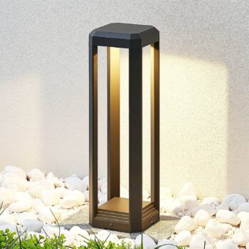 Lucande LED podstavné svietidlo Fery, antracit, kov, 50 cm, IP65