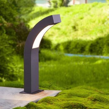 Lucande LED podstavné svietidlo Lennik, 40 cm, antracit, kov
