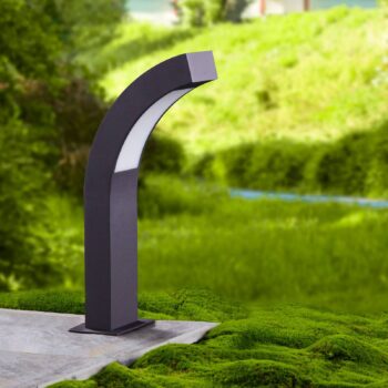 Lucande LED podstavné svietidlo Lennik, 40 cm, antracit, kov