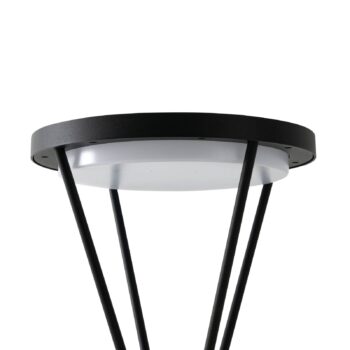 Lucande LED solárna základňa Elario, 44 cm, čierna, senzor