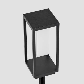 Lucande LED solárne podstavcové svetlo Eliel, 34 cm, antracitová farba, IP54