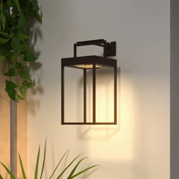Lucande LED solárne svetlo Lynzy, 38 cm, čierne, kov, IP65