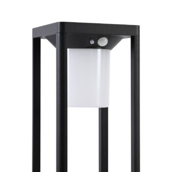Lucande LED solárne svetlo na chodník Nilea, 50 cm, čierne, senzor