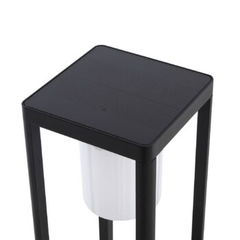 Lucande LED solárne svetlo na chodník Nilea, 50 cm, čierne, senzor