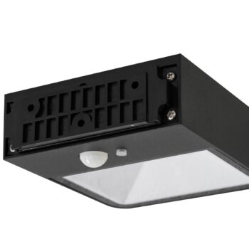Lucande LED solárne vonkajšie nástenné svietidlo Dava, výška 5 cm, senzor