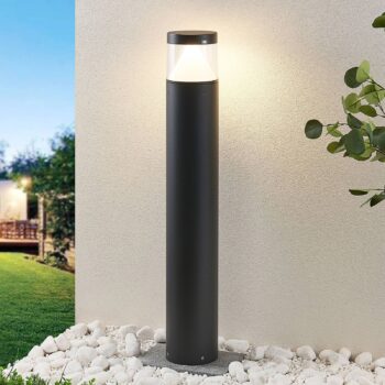 Lucande LED stĺpikové svietidlo Darja, antracitová farba, kov, 100 cm, IP54