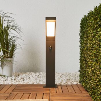 Lucande LED stĺpikové svietidlo Juvia, 60 cm, detektor pohybu, IP54