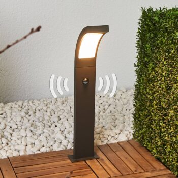 Lucande LED stĺpikové svietidlo Juvia, 60 cm, detektor pohybu, IP54