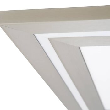 Lucande LED stropné svietidlo Leicy, nikel 60 cm RGB color flow