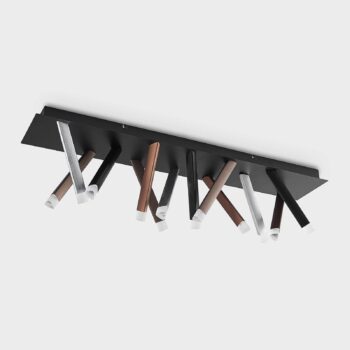 Lucande LED stropné svietidlo Stoika, 100 cm, hranaté, kov