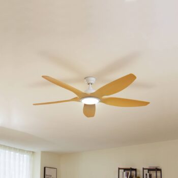 Lucande LED stropný ventilátor Omendo, biely, DC, tichý, CCT