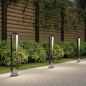 Lucande LED svetlo na chodník Belna, 100 cm, antracit, betón, IP65