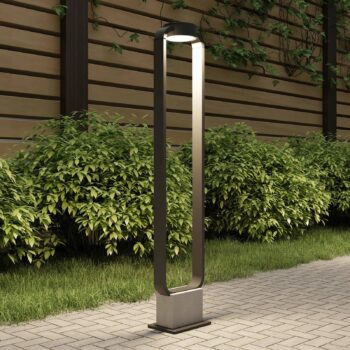 Lucande LED svetlo na chodník Belna, 100 cm, antracit, betón, IP65