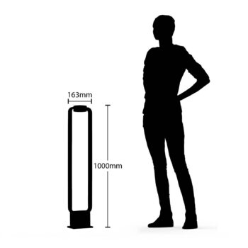 Lucande LED svetlo na chodník Belna, 100 cm, antracit, betón, IP65