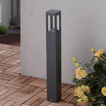 Lucande LED svetlo na chodník Bernd, 60 cm, antracit, hliník