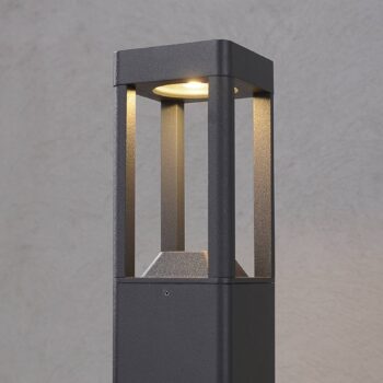 Lucande LED svetlo na chodník Bernd, 60 cm, antracit, hliník