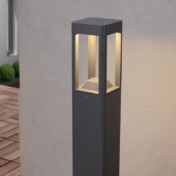 Lucande LED svetlo na chodník Bernd, 60 cm, antracit, hliník