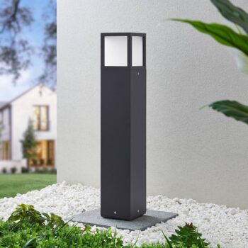 Lucande LED svetlo na chodník Dewari, 65 cm, tmavo sivé, IP54