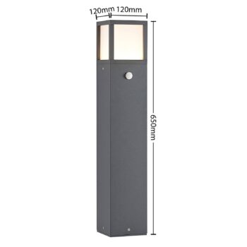 Lucande LED svetlo na chodník Dewari, detektor pohybu, 65 cm, IP54