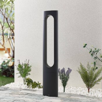 Lucande LED svetlo na chodník Fenti, 90 cm, antracit, hliník