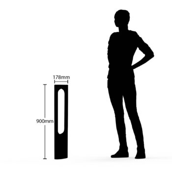 Lucande LED svetlo na chodník Fenti, 90 cm, antracit, hliník