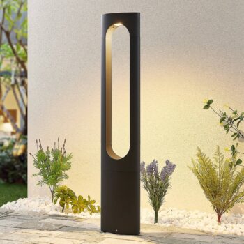 Lucande LED svetlo na chodník Fenti, 90 cm, antracit, hliník
