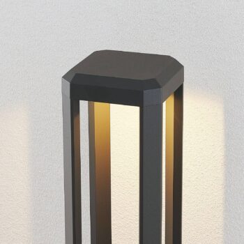 Lucande LED svetlo na chodník Fery, antracitová farba, kov, 80 cm, IP65